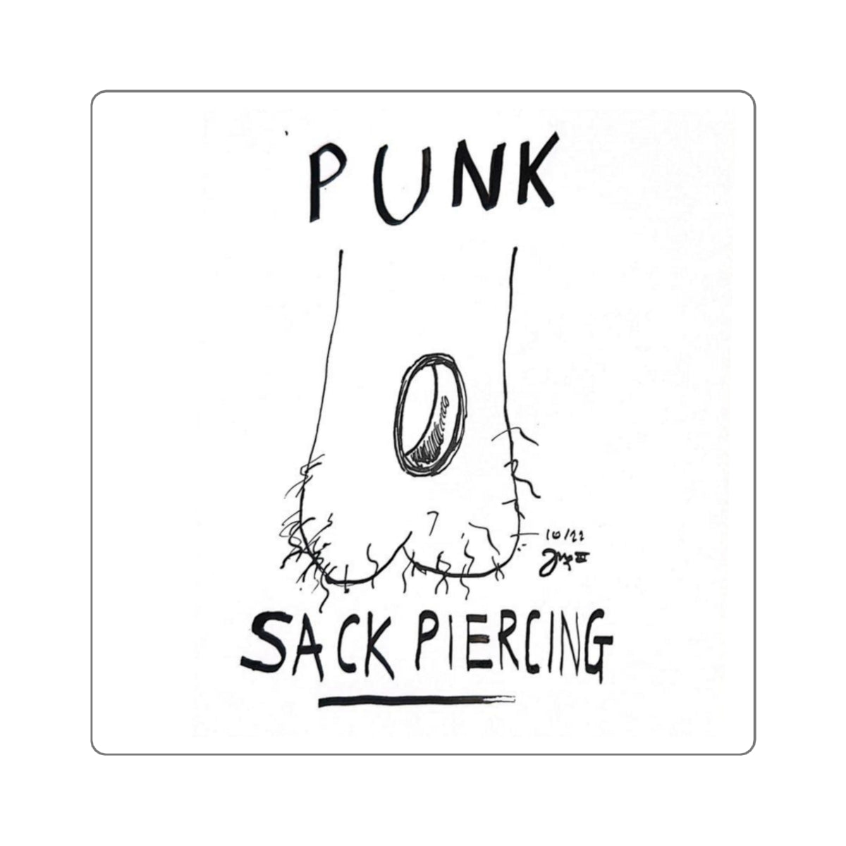 Punk Sack Piercing Sticker